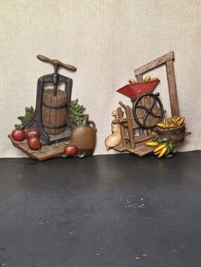 Vintage 1978 Home Interior Homco Metal Wall Hanging Farmhouse Decor